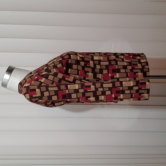 FOREVER 21 Black w/Geo Block Print Blouse - 3/4 Sleeves- Fitted-Stretch-EC- Sz S - Picture 4 of 14